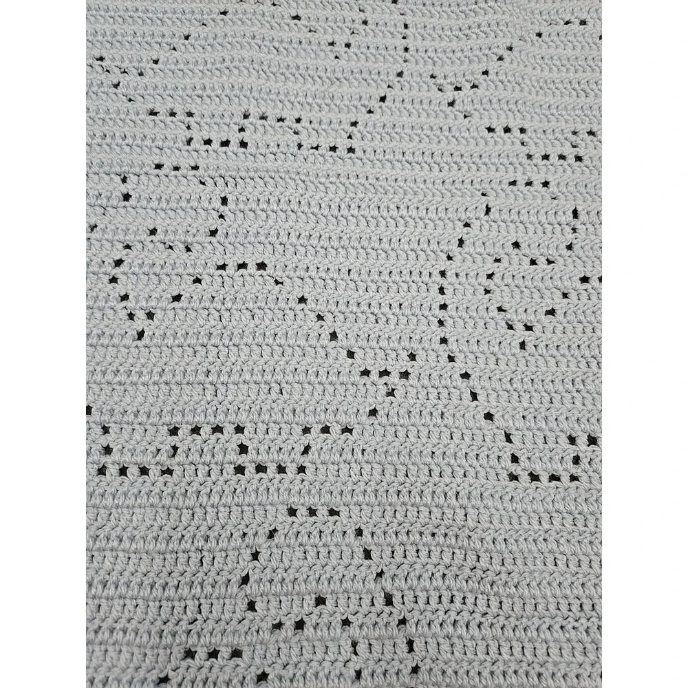 Handmade Crocheted Baby Afghan Blanket Throw  Lap 28